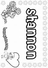 Shannon Pages Coloring Name Hellokids Names Color Print Girls sketch template
