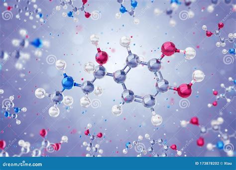 molecule  adrenaline stock illustration illustration  medical