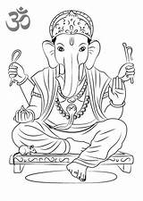 Ganpati Hinduism Sketch sketch template