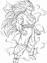 Goku Coloring Pages Super Saiyan Getcolorings Color sketch template