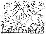 Coloring Adam Eve Eden Garden Pages Drawing Printable Creation Children Sheet Getdrawings 2010 Simple sketch template