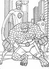 Coloring Fantastic Four Pages Mr Thing Invisible Girl Coloriage Fantastiques Les Printable Color Super Supercoloring Pony Little Heroes Drawing Print sketch template