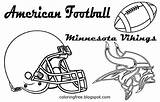 Football Vikings Pages Coloring Template American Clipart sketch template