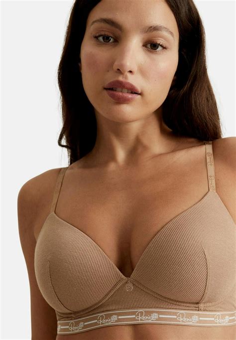 Marks And Spencer Lounge Non Wired Plunge Brassière Rich Amber Beige