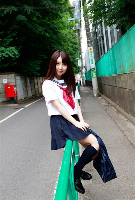 Yoshiko Suenaga Cute Japanese School Girl Costume Cosplay