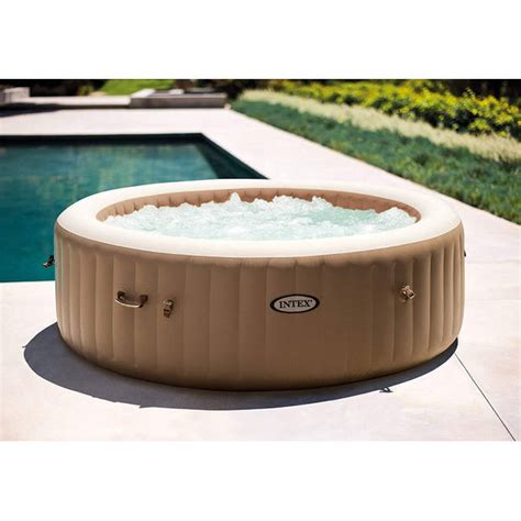 intex opblaasbare jacuzzi purespa  persoons  cm pvc beige blokker