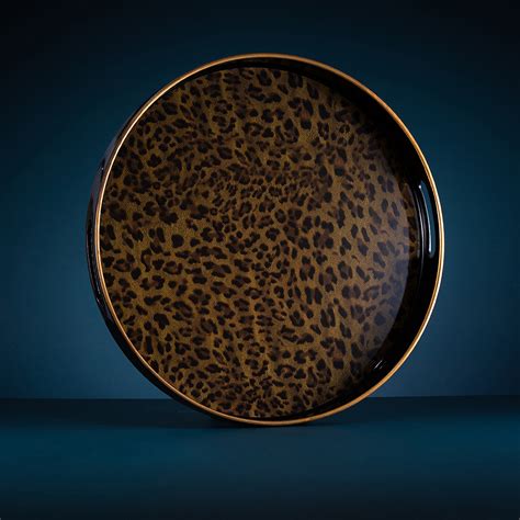 Leopard Print Tray Round Tray Margo And Plum