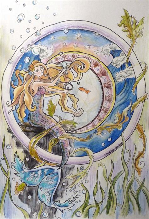 art nouveau mermaid  shaylynnann  deviantart