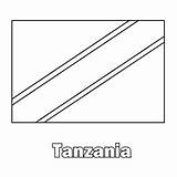 Flag Coloring Tanzania Africa Explore sketch template