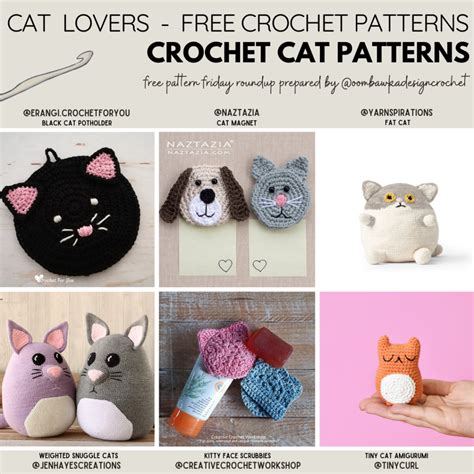 crochet cat patterns oombawka design crochet