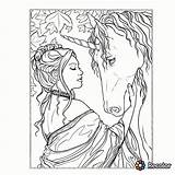 Coloring Pages Unicorn Horse Adult Adults Printable Fantasy Fairy Colouring Color Draw Book Choose Board Sheets Books sketch template
