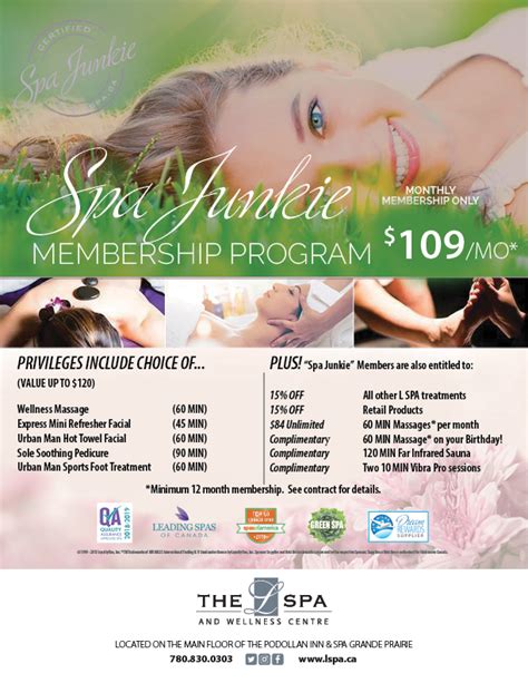 spa junkie membership program   spa  wellness centre
