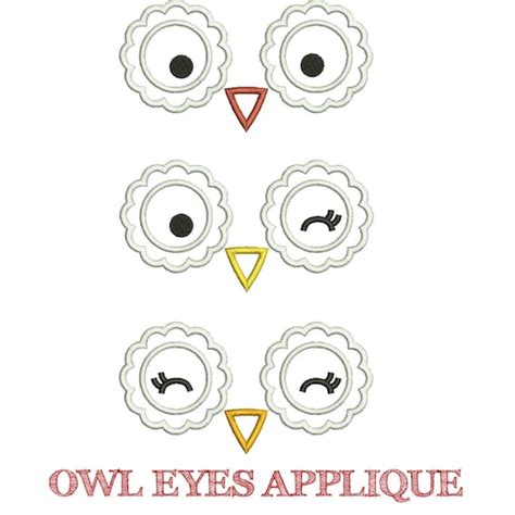 owl eyes applique design   designs open eyes etsy