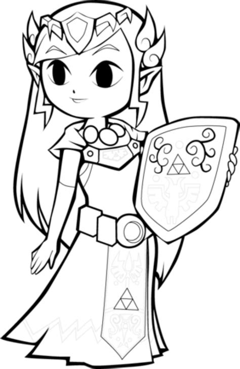 zelda coloring pages princess zelda coloring pages  getcolorings