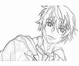 Mirai Nikki Akise Aru Look Coloring Pages Character Another Surfing sketch template