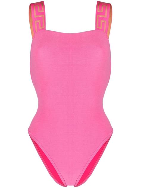 versace greca strip swimsuit smart closet