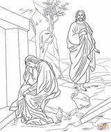 Jesus Resurrection Drawing Magdalene Getdrawings Mary Appears sketch template