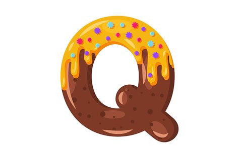 donut cartoon q letter illustration photoshop graphics ~ creative market