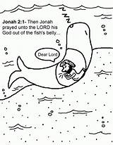 Jonah Whale Coloring Pages Printable Bible Story Kids Colouring Praying Color Scripture Children Belly Excellent School Futurama Verses Popular Print sketch template