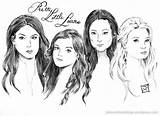 Liars Pretty Little Drawing Realistic Sketch sketch template