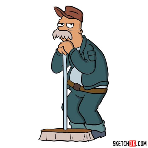 How To Draw Scruffy The Janitor Step By Step Drawing