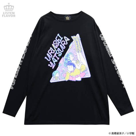 Urusei Yatsura X Listen Flavor Lum Black Long Sleeve Shirt Free Size