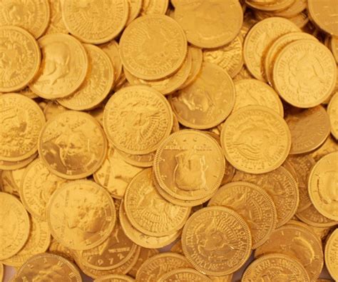 gold foiled wrapped milk chocolate coins  dollar candy bulk