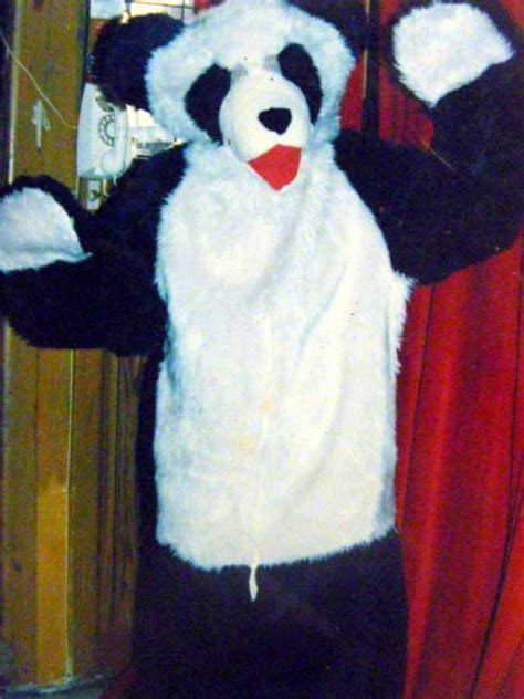 Happy Panda Furry Onesie Bam Bam Costume Hire