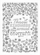 Coloring Kindness Pages Printable Confetti Ups Grown Sheets Sold Etsy Printables sketch template