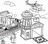Coloring Pages Thomas Tank Engine Train Friends Teenagers Worksheets Classes Harold Printable Helicopter Drawing Filminspector Station Railway Toys Games Kids sketch template