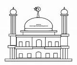 Masjid Mewarnai Ibadah Sketsa Nabawi Putih Rumah Marimewarnai Berdoa Terlengkap Tk Kumpulan Agama Abu sketch template