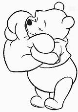 Pooh Coloring Winnie Disney Pages Babby sketch template
