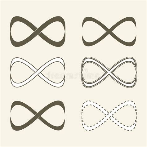 Set Of Infinity Symbol Icons Stock Vector Illustration Of Pictogram