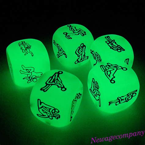 luminous cube lovers dice adults sex game glowing couple