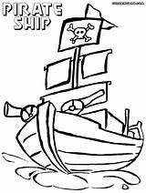 Coloring Pages Pirate Ship Print Clipart sketch template