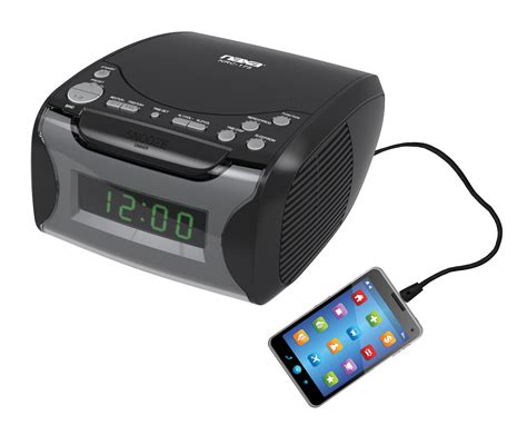 digital alarm clock radio  cd player  usb charge port naxa