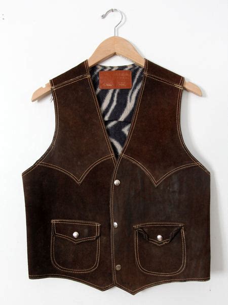 vintage  mens suede vest  vintage