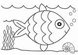 Laut Mewarnai Binatang Marimewarnai Ikan Tk Paud sketch template