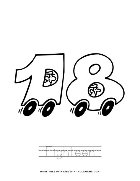 cute number coloring pages  fun learning tulamama