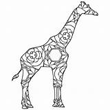 Geometric Coloring Pages Animal Giraffe Printable Book Animals Thecottagemarket Just Choose Board Cottage Market sketch template