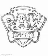 Patrol Paw Coloring Pages Characters Badge Printable Print Cartoon Look Other sketch template
