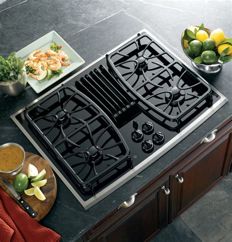GE PGP989SNSS 30 Inch Gas Downdraft Cooktop with 330 CFM