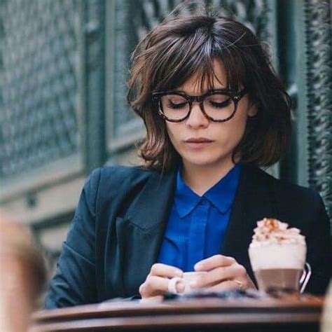 23 captivating hairstyles with bangs and glasses for women sheideas