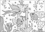Coloring Pisces Kids Pages Incredible Print Color sketch template