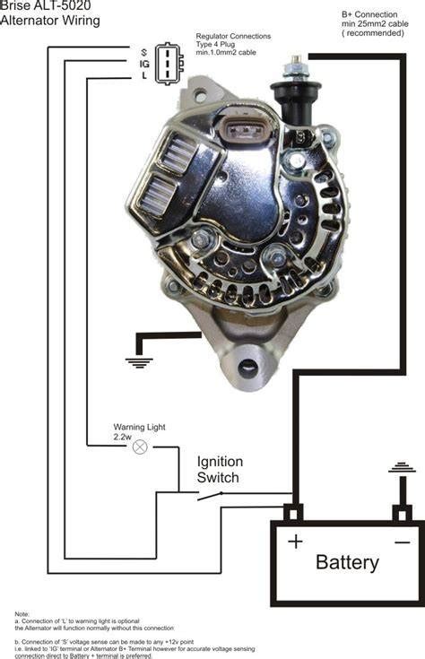 denso alternator  pin plug wiring diagram