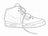 Yeezy Coloring Drawing Air Sketchite Pages sketch template