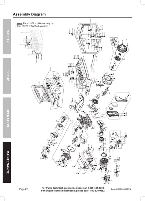 assembly diagram harbor freight tools predator generator  user manual page