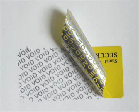 colorful logo printed tamper proof security labels  serial numbering