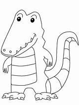Coloring Crocodile Clipart Pages Animals Library Cizilir Timsah Resmi Nas sketch template