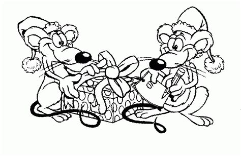 christmas mice coloring pages coloring pages